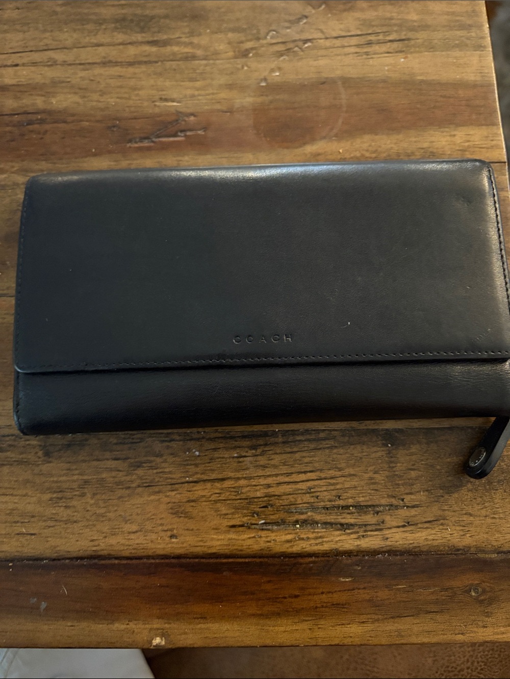Coach Black Legacy  Leather Long Zip Wallet